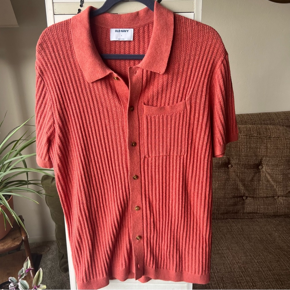 Salmon Button Up